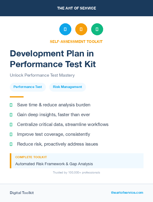 Development Plan in Performance Test Kit