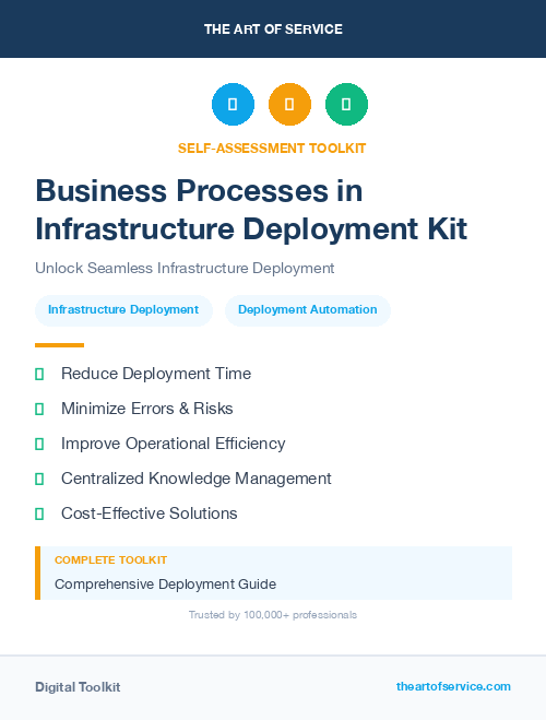 Business Processes in Infrastructure Deployment Kit
