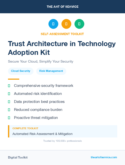 Trust Architecture in Technology Adoption Kit
