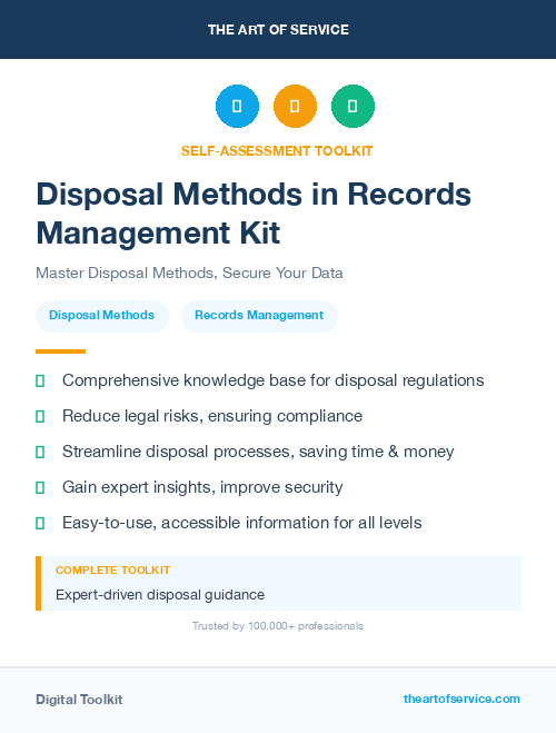Disposal Methods in Records Management Kit