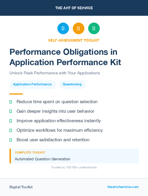 Performance Obligations in Application Performance Kit