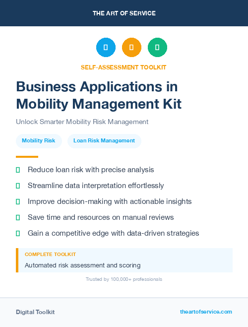 Business Applications in Mobility Management Kit