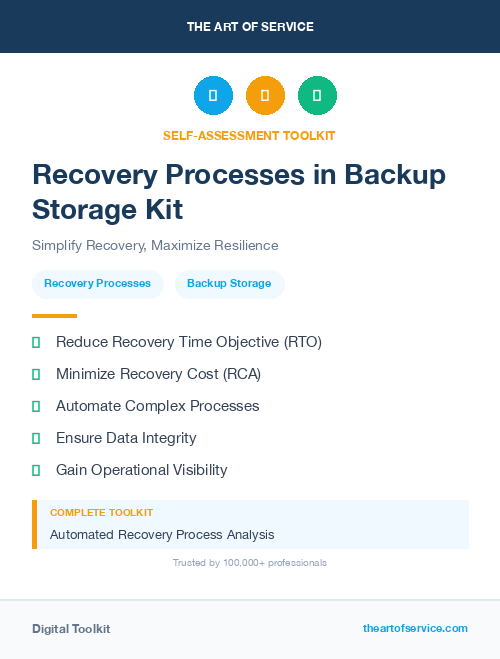 Recovery Processes in Backup Storage Kit