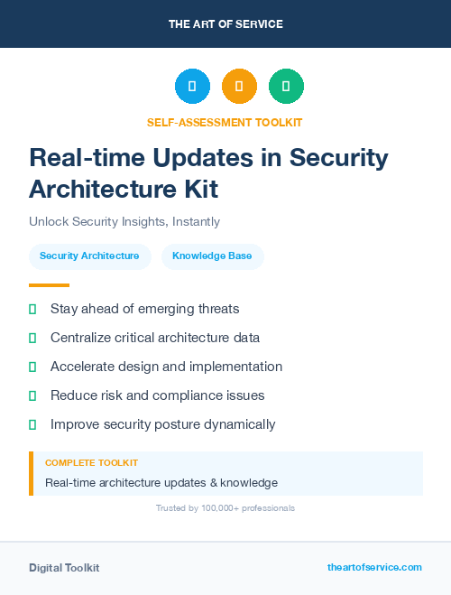 Real-time Updates in Security Architecture Kit
