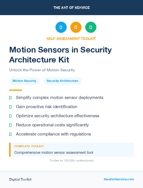 Motion Sensors in Security Architecture Kit