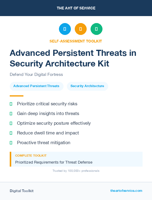 Advanced Persistent Threats in Security Architecture Kit