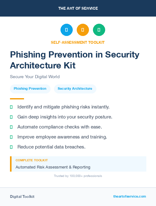 Phishing Prevention in Security Architecture Kit