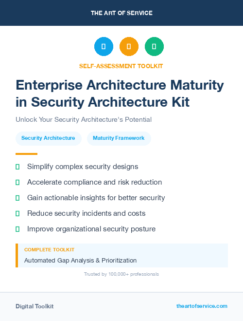 Enterprise Architecture Maturity in Security Architecture Kit