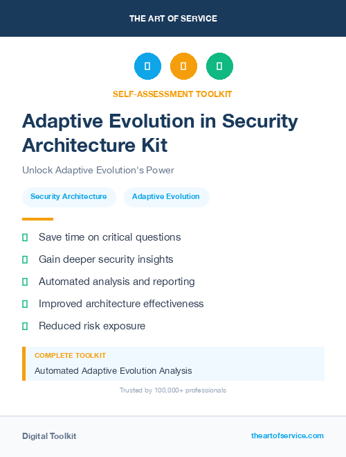 Adaptive Evolution in Security Architecture Kit