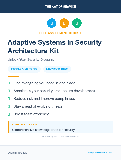 Adaptive Systems in Security Architecture Kit