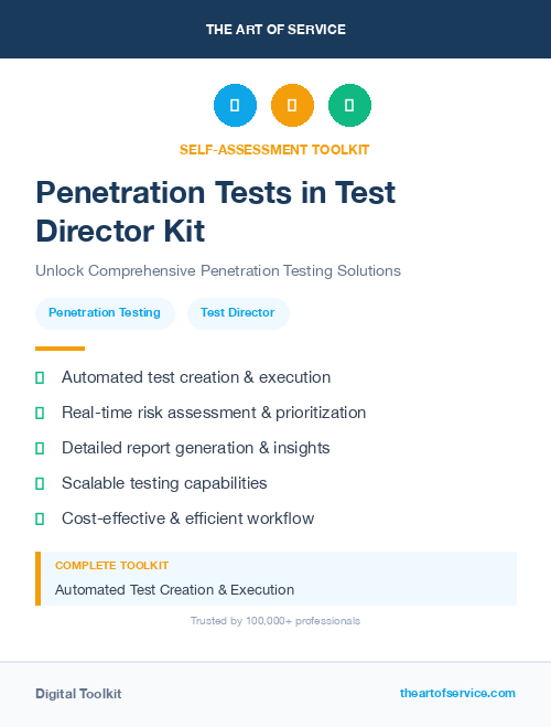 Penetration Tests in Test Director Kit