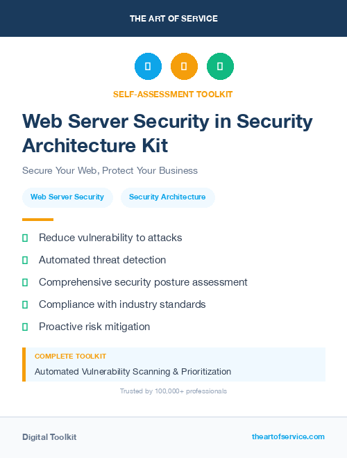 Web Server Security in Security Architecture Kit