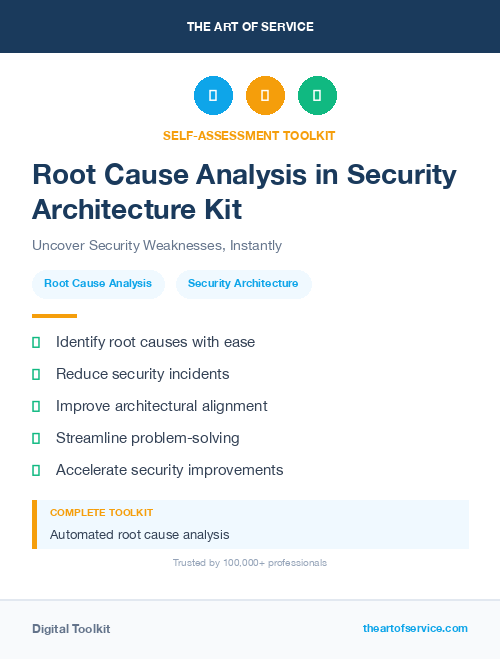 Root Cause Analysis in Security Architecture Kit