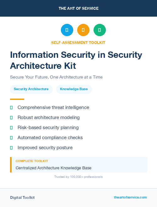 Information Security in Security Architecture Kit
