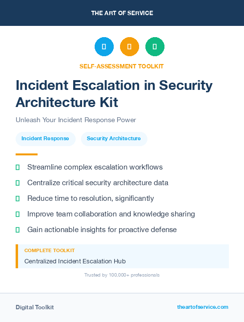 Incident Escalation in Security Architecture Kit