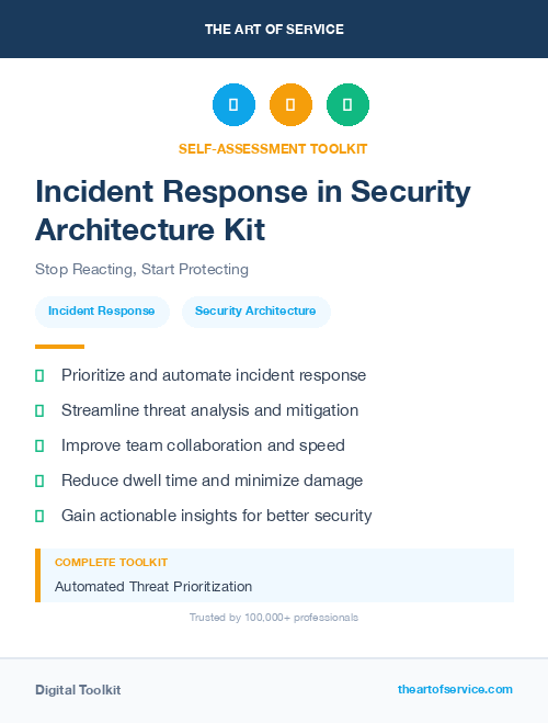 Incident Response in Security Architecture Kit