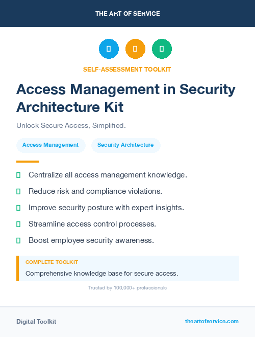 Access Management in Security Architecture Kit