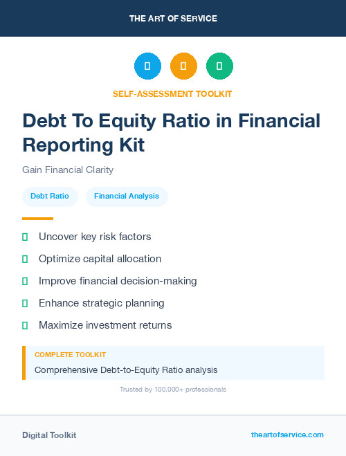 Debt To Equity Ratio in Financial Reporting Kit