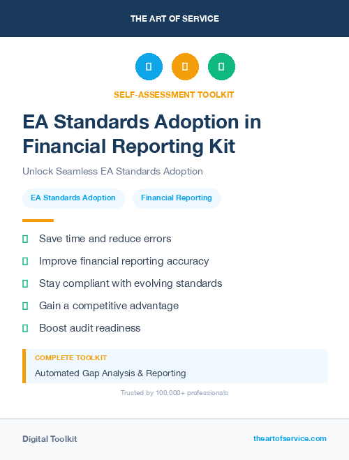 EA Standards Adoption in Financial Reporting Kit