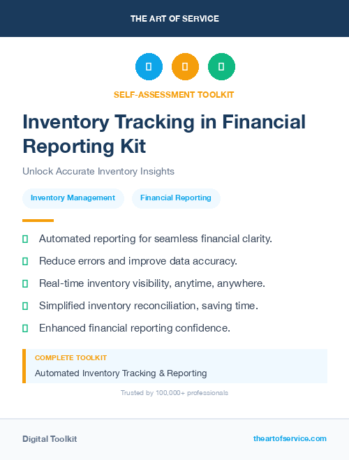 Inventory Tracking in Financial Reporting Kit
