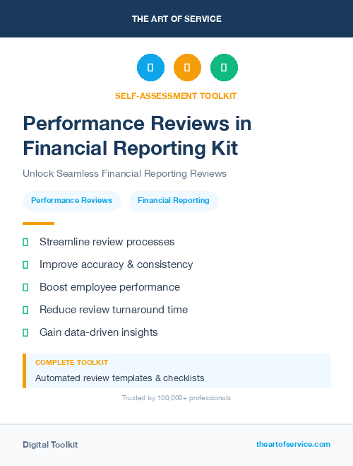 Performance Reviews in Financial Reporting Kit