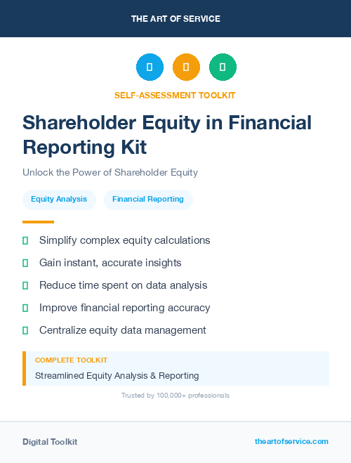 Shareholder Equity in Financial Reporting Kit