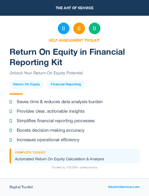 Return On Equity in Financial Reporting Kit