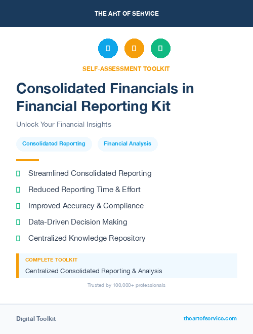 Consolidated Financials in Financial Reporting Kit