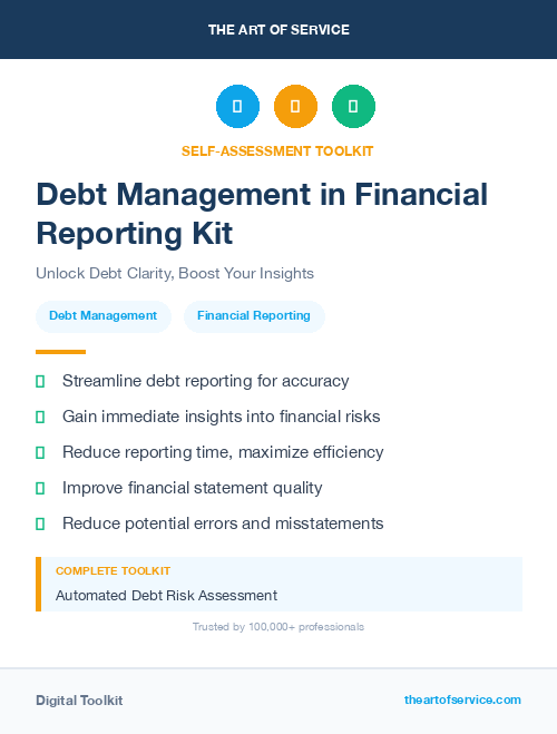 Debt Management in Financial Reporting Kit