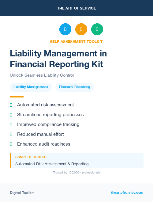 Liability Management in Financial Reporting Kit
