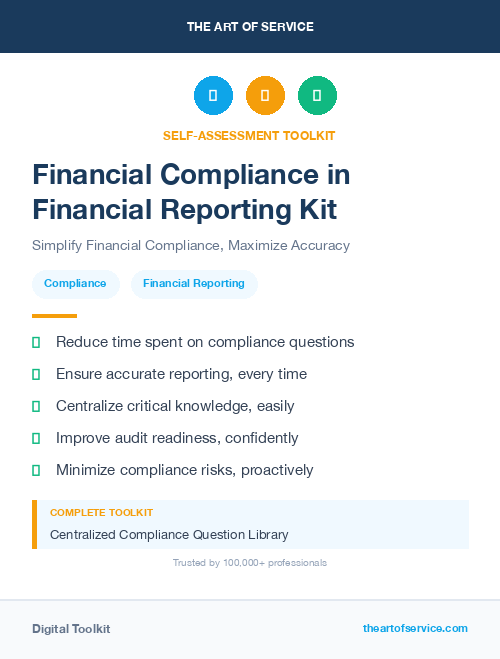 Financial Compliance in Financial Reporting Kit