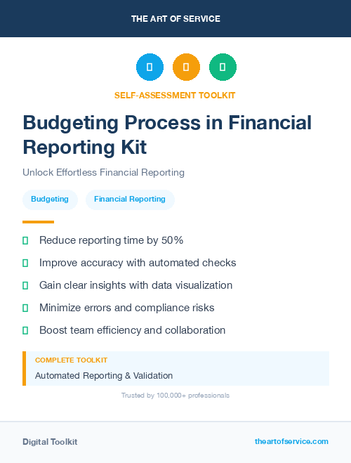 Budgeting Process in Financial Reporting Kit