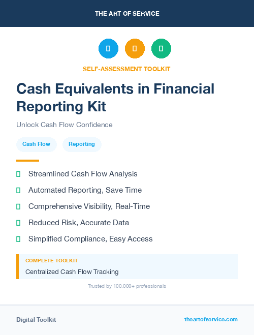 Cash Equivalents in Financial Reporting Kit