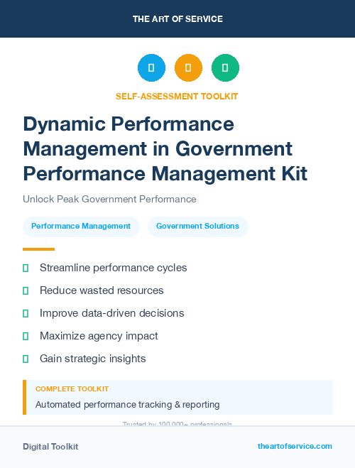 Dynamic Performance Management in Government Performance Management Kit