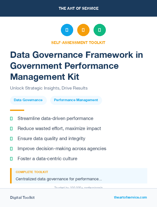 Data Governance Framework in Government Performance Management Kit