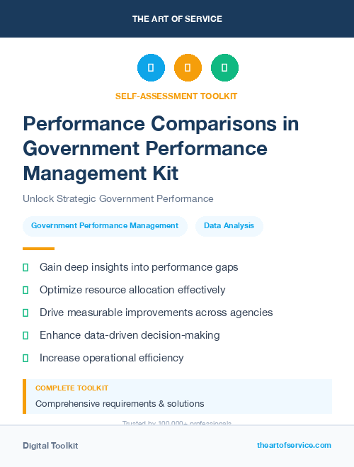 Performance Comparisons in Government Performance Management Kit