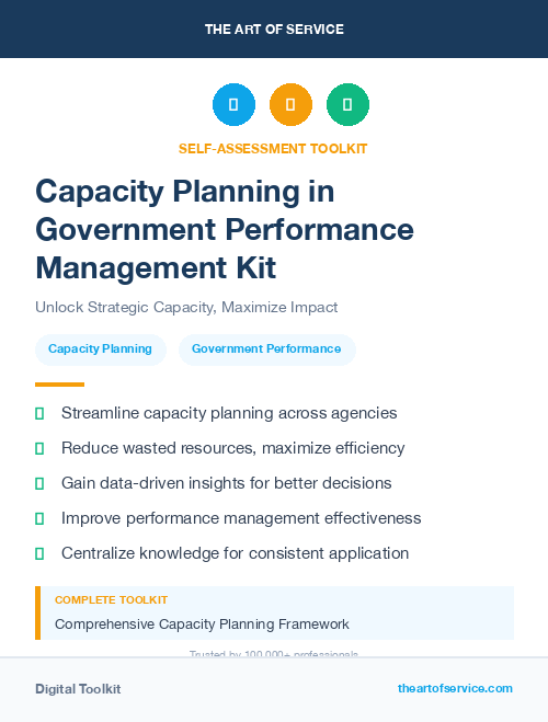 Capacity Planning in Government Performance Management Kit