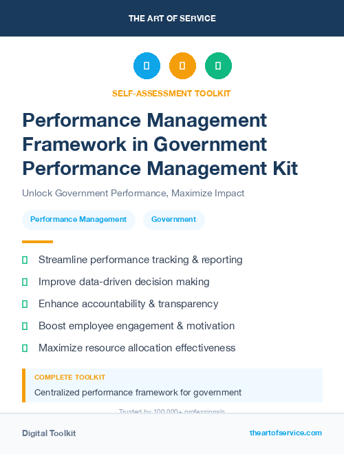 Performance Management Framework in Government Performance Management Kit