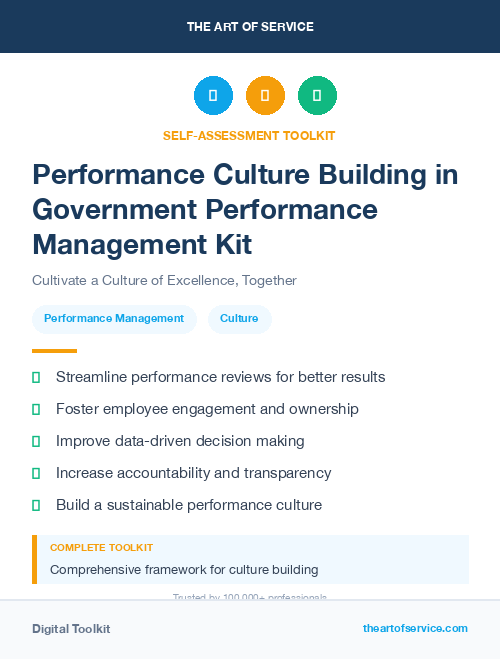 Performance Culture Building in Government Performance Management Kit