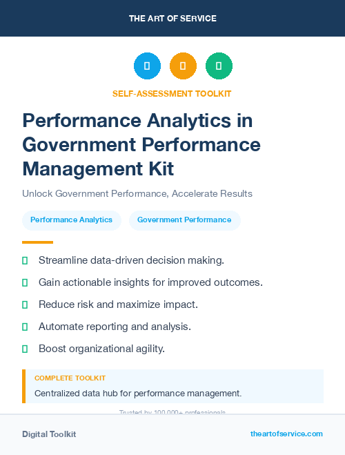 Performance Analytics in Government Performance Management Kit