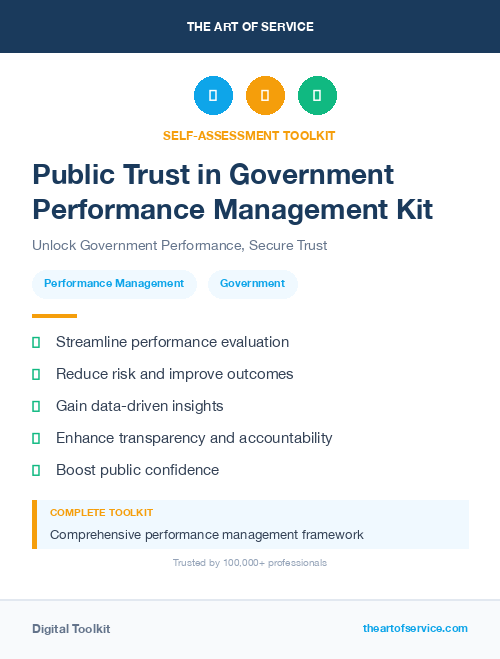 Public Trust in Government Performance Management Kit