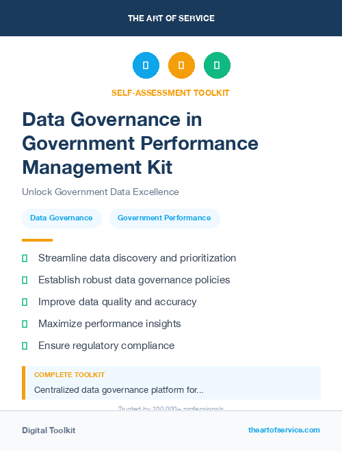 Data Governance in Government Performance Management Kit