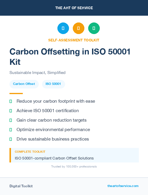 Carbon Offsetting in ISO 50001 Kit