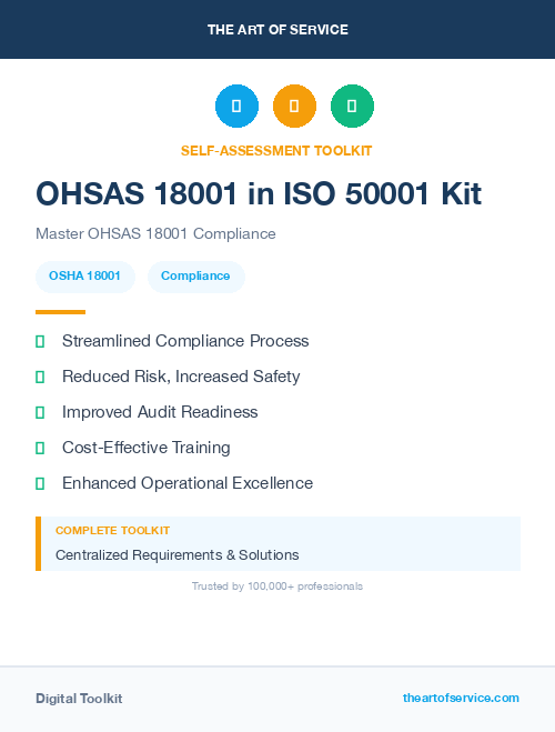 OHSAS 18001 in ISO 50001 Kit