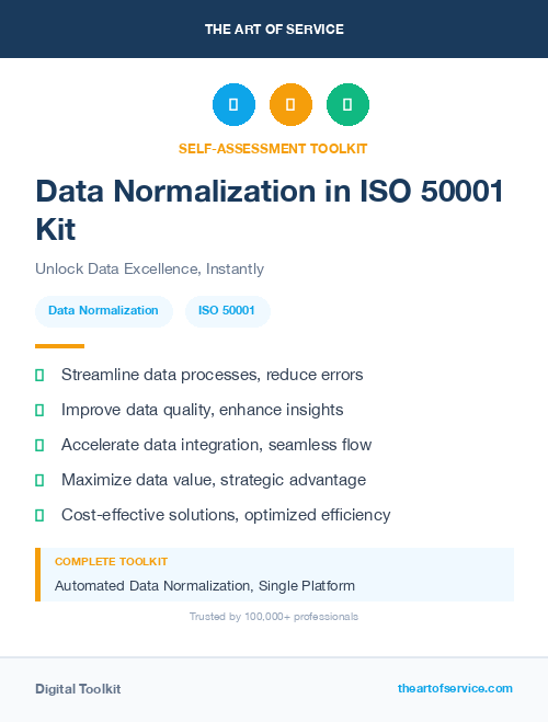 Data Normalization in ISO 50001 Kit