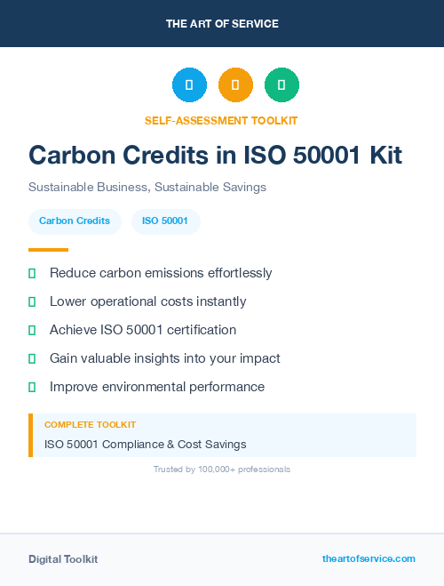 Carbon Credits in ISO 50001 Kit