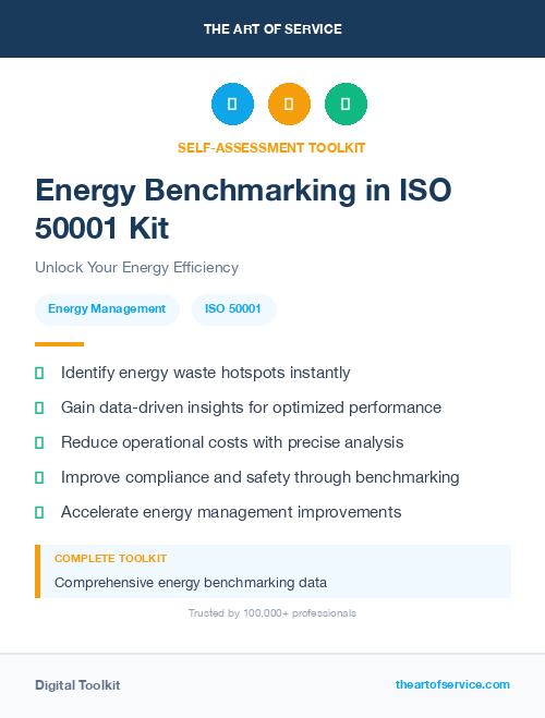 Energy Benchmarking in ISO 50001 Kit