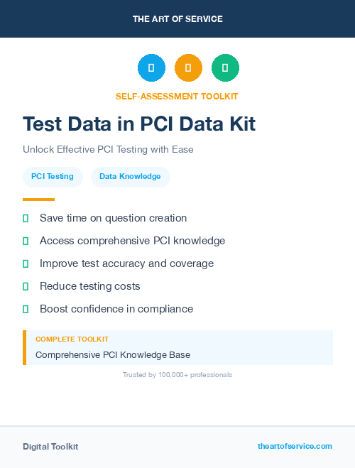 Test Data in PCI Data Kit