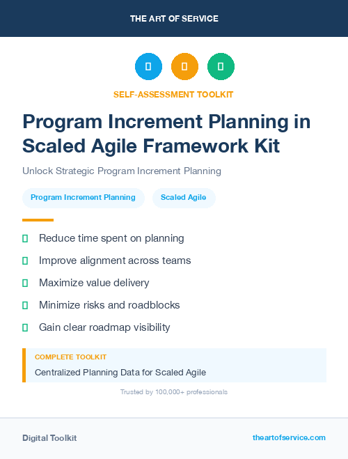 Program Increment Planning in Scaled Agile Framework Kit