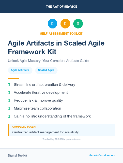 Agile Artifacts in Scaled Agile Framework Kit